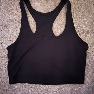 Plain black thick tank top